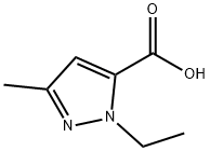 1-乙基-3-甲基-1H-吡唑-5-羧酸 结构式