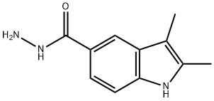 2,3-DIMETHYL-1 H-INDOLE-5-CARBOXYLIC ACID HYDRAZIDE 结构式