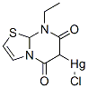 6-chloromercury-8-ethylthiazolo(3,2-a)pyrimidine-5,7-dione 结构式