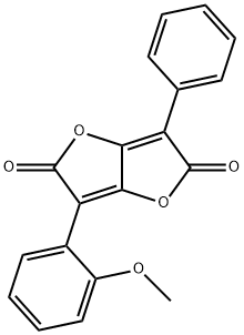 3-(2-Methoxyphenyl)-6-phenylfuro[3,2-b]furan-2,5-dione 结构式