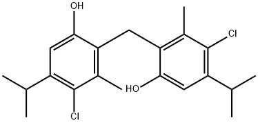 2,2'-methylenebis[4-chloro-5-isopropyl-m-cresol] 结构式
