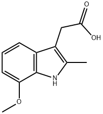 (7-METHOXY-2-METHYL-1H-INDOL-3-YL)-ACETIC ACID 结构式