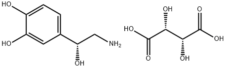 L-去甲肾上腺素酒石酸氢盐(酯) 结构式