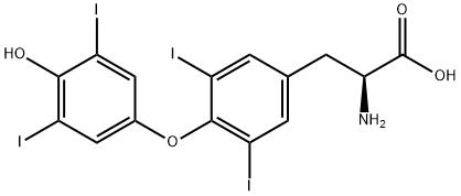 L-甲状腺素/O-(4-羟基-3,5-二碘苯基)-3,5-二碘-L-酪氨酸/3,5,3′,5′-四碘-L-甲状腺原氨酸/3-[4-(4-羟基-3,5-二碘苯氧基)-3,5-二碘苯基]-L-丙氨酸/2-甲状腺素/L-β-(3,5-二磺-4-羟基苯氧基)-3,5-二磺苯丙氨酸/左甲状腺素/T4