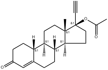 醋酸炔诺酮 结构式