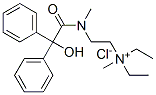 diethyl-[2-[(2-hydroxy-2,2-diphenyl-acetyl)-methyl-amino]ethyl]-methyl-azanium chloride 结构式