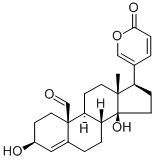 3β,14-Dihydroxy-19-oxobufa-4,20,22-trienolide 结构式