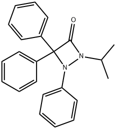 1,2-Diazetidin-3-one, 2-(1-methylethyl)-1,4,4-triphenyl- 结构式