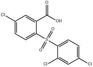 5-氯-2-[(2,4-二氯苯基)磺酰基]苯甲酸 结构式