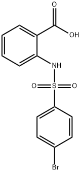 2-(4-溴苯磺酰氨基)苯甲酸 结构式