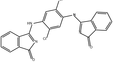 3,3'-[(2,5-二氯-1,4-亚苯基)二亚氨基]二-1H-异吲哚-1-酮 结构式