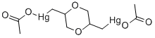 3,6(2,5)-BIS(ACETATEMERCURIMETHYL)-1,4-DIOXANE 结构式