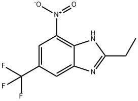 1H-Benzimidazole, 2-ethyl-4-nitro-6-(trifluoromethyl)- 结构式