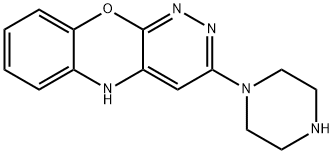 3-(1-Piperazinyl)-5H-pyridazino[3,4-b][1,4]benzoxazine 结构式