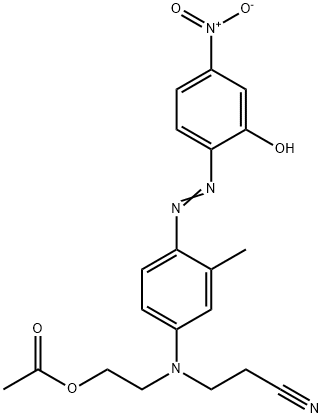 3-[[2-(乙酰氧)乙基][4-[(2-羟基-4-硝基苯基)偶氮]-3-甲基苯基]氨基]丙腈 结构式