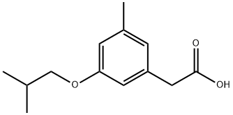 5-Isobutoxy-3-methylbenzeneacetic acid 结构式