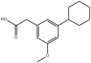 3-Cyclohexyl-5-methoxyphenylacetic acid 结构式