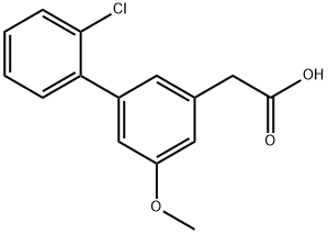 2'-Chloro-5-methoxy-1,1'-biphenyl-3-acetic acid 结构式