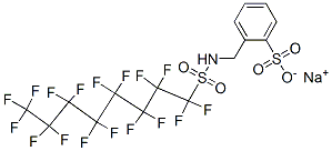 sodium [[[(heptadecafluorooctyl)sulphonyl]amino]methyl]benzenesulphonate 结构式