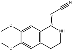 1-CYANOMETHYLENE-6,7-DIMETHOXY-1,2,3,4-TETRAHYDROISOQUINOLINE 结构式