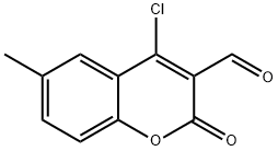 4-氯-3-甲酰基-6-甲基香豆素 结构式