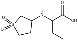 2-((1,1-二氧化四氢噻吩-3-基)氨基)丁酸 结构式