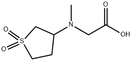 N-(1,1-二氧化四氢-3-噻吩基)-N-甲基甘氨酸 结构式