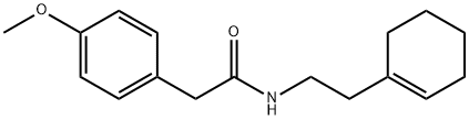 N-[2-(1,1-环己烯基)-乙基]-4-甲氧基苯基乙酰胺 结构式
