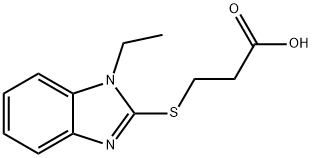3-((1-乙基-1H-苯并[D]咪唑-2-基)硫代)丙酸 结构式