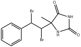 5-(1,2-dibromo-2-phenylethyl)-5-methylimidazolidine-2,4-dione 结构式
