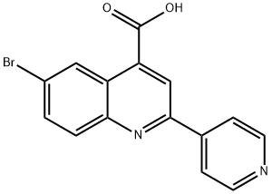 6-溴-2-(吡啶-4-基)喹啉-4-羧酸 结构式