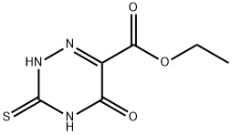 5-羟基-3- 巯基-1,2,4- 三嗪-6- 羧酸乙酯 结构式