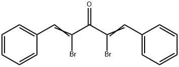 2,4-Dibromo-1,5-diphenyl-1,4-pentadien-3-one 结构式