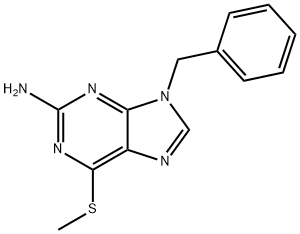 9-benzyl-6-methylsulfanyl-purin-2-amine 结构式