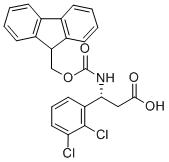 FMOC-(R)-3-氨基-3-(2,3-二氯苯基)-丙酸 结构式