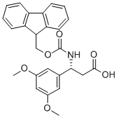 FMOC-(R)-3-AMINO-3-(3,5-DIMETHOXY-PHENYL)-PROPIONIC ACID 结构式