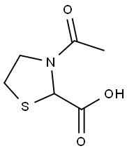 N-ACETYL-2-THIAZOLIDINE CARBOXYLIC ACID 结构式