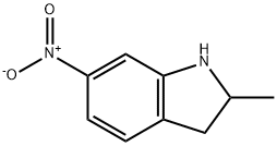2,3-二氢-2-甲基-6-硝基-1H-吲哚 结构式