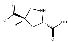 2,4-Pyrrolidinedicarboxylicacid,4-methyl-,(2S,4R)-(9CI) 结构式