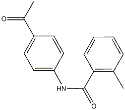 N-(4-乙酰苯基)-2-甲基-苯甲酰胺 结构式