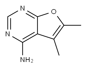 5,6-二甲基呋喃并[2,3-D]嘧啶-4-胺 结构式