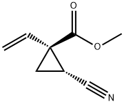 Cyclopropanecarboxylic acid, 2-cyano-1-ethenyl-, methyl ester, trans- (9CI) 结构式