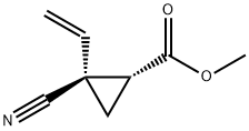 Cyclopropanecarboxylic acid, 2-cyano-2-ethenyl-, methyl ester, cis- (9CI) 结构式