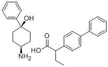 Cyclohexanol, 4-amino-1-phenyl-, alpha-ethyl-4-biphenylacetate, (Z)- 结构式