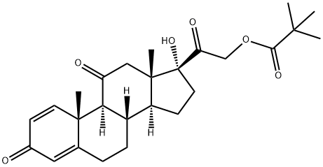 17,21-dihydroxypregna-1,4-diene-3,11,20-trione 21-pivalate 结构式