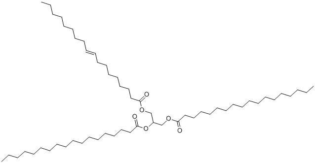 1,2-硬脂酸-3-反油酸甘油酯 结构式
