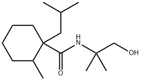 N-(2-hydroxy-1,1-dimethylethyl)-1-(isopropyl)-2-methylcyclohexanecarboxamide 结构式