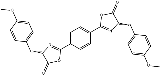 2,2'-(1,4-亚苯基)二[4-[(4-甲氧基苯基)-亚甲基-5(4H)-恶唑酮 结构式