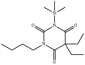 1-Butyl-5,5-diethyl-3-(trimethylsilyl)-2,4,6(1H,3H,5H)-pyrimidinetrione 结构式