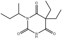 5,5-Diethyl-1-(1-methylpropyl)-2,4,6(1H,3H,5H)-pyrimidinetrione 结构式